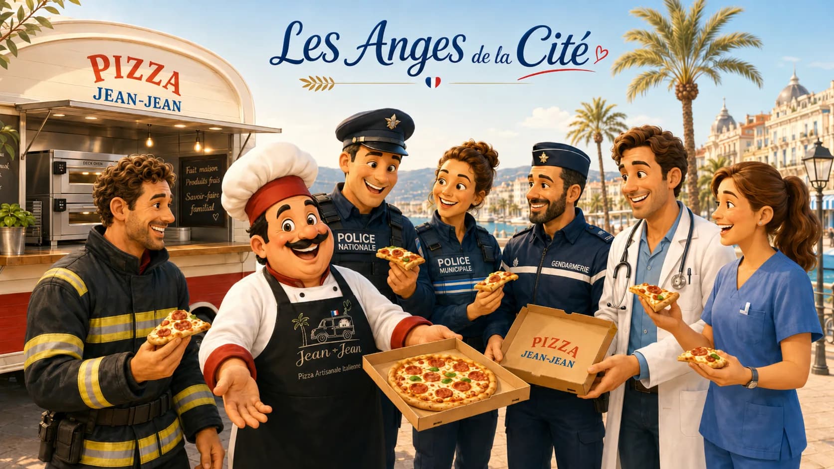 Les Anges de la Cité — Pizza Jean-Jean offre la pizza à 10 € aux pompiers, policiers, gendarmes, infirmiers, militaires et médecins de Cannes
